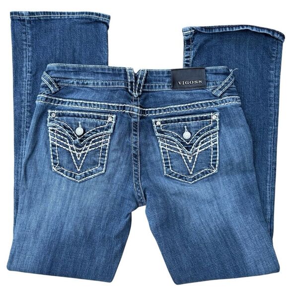 Vigoss The New York Bootcut Jeans Medium Wash size 9/10 Length 33 - Picture 1 of 13